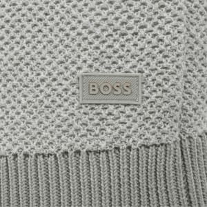 Image number 4 for BOSS Kantonio Short Sleeve Jumper Grey