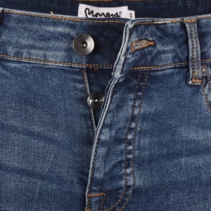 Image number 5 for Money Ape Embossed Mid Wash Jeans Blue