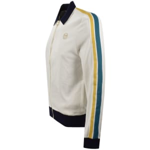 Image number 5 for Sergio Tacchini Monte Velour Track Jacket Cream