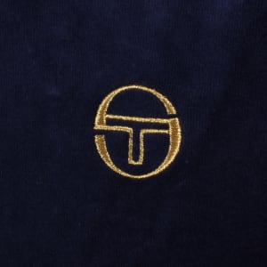 Image number 4 for Sergio Tacchini Monte Velour Track Jacket Navy