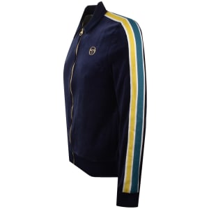 Image number 5 for Sergio Tacchini Monte Velour Track Jacket Navy