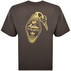 Image number 5 for adidas Originals Retro Keychain T Shirt Brown