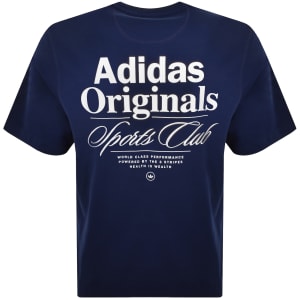 Image number 5 for adidas Originals Sportclub GFX T Shirt Navy