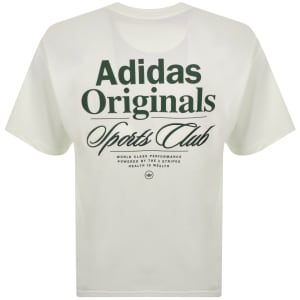 Image number 4 for adidas Originals Sportclub GFX T Shirt Cream
