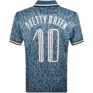 Image number 5 for Pretty Green Outro Football Polo T Shirt Blue