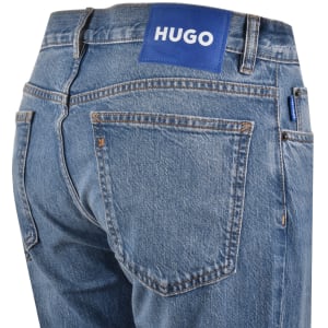 Image number 4 for HUGO Blue Ash Mid Wash Slim Fit Jeans Blue