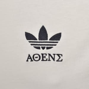 Image number 4 for adidas Originals Running Graphic T Shirt Cream