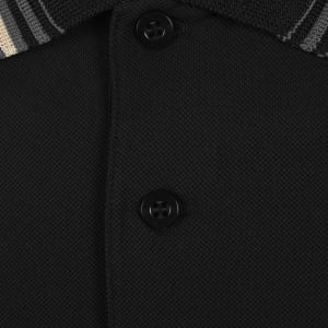 Image number 4 for Sandbanks Gradient Rib Polo T Shirt Black