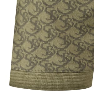 Image number 5 for Sandbanks Monogram Jacquard Polo T Shirt Green