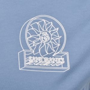 Image number 4 for Sandbanks 3D Logo Print T Shirt Blue