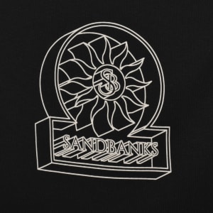 Image number 4 for Sandbanks 3D Logo Print T Shirt Black