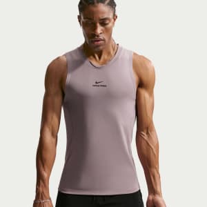 Image number 5 for Nike Pro Dri Fit Logo Vest Light Purple