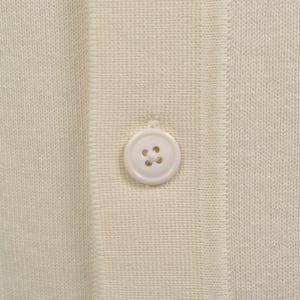 Image number 4 for Fred Perry Vertical Stripe Knit Polo Shirt Cream