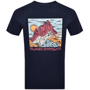 Image number 5 for Columbia Outdoor Back Graphic T Shirt Navy
