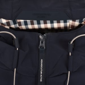 Image number 5 for Aquascutum Shell Hooded Jacket Navy