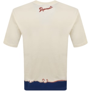Image number 5 for DSQUARED2 Loose Fit T Shirt Cream