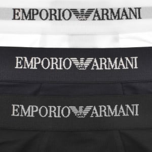 Image number 5 for Emporio Armani 3 Pack Boxers Black