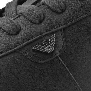 Image number 4 for Emporio Armani Leather Trainers Black