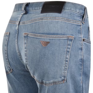 Image number 4 for Emporio Armani J45 Jeans Light Wash Blue