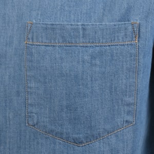 Image number 4 for Lacoste Relaxed Fit Denim Shirt Blue