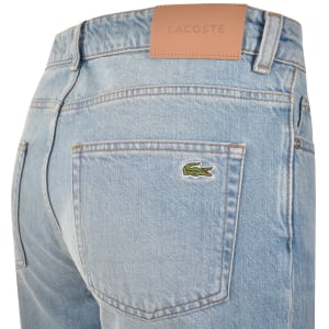 Image number 4 for Lacoste Straight Fit Denim Shorts Light Wash Blue