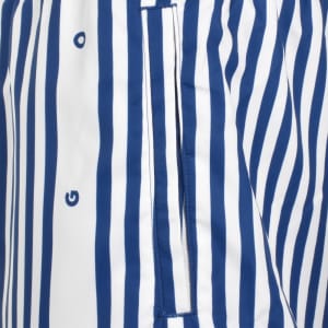 Image number 4 for HUGO Coasta Striped Swim Shorts Open Blue