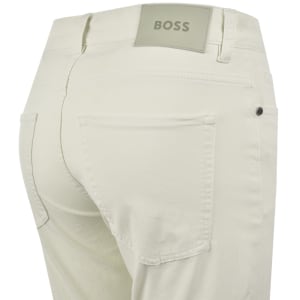 Image number 4 for BOSS H Delaware Slim Fit Trousers Off White