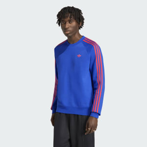 Image number 5 for adidas Originals Three Stripe Sweatshirt Blue