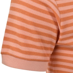 Image number 5 for Lacoste Stripe Polo T Shirt Coral Pink