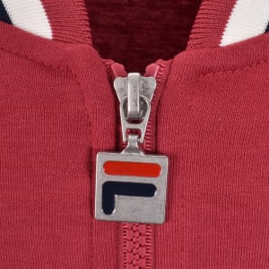 Image number 4 for Fila Settanta Zip Track Top Garnet Red