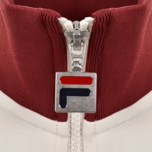 Image number 4 for Fila Enrico Terry Stripe Track Top Cream