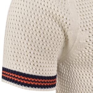 Image number 5 for Fila Domenico Crochet Polo Shirt Cream