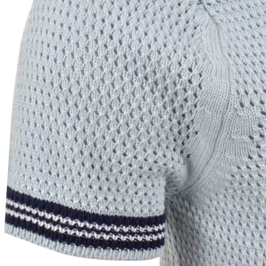 Image number 5 for Fila Domenico Crochet Polo Shirt Blue