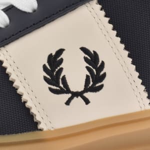 Image number 4 for Fred Perry Textured Poly Trainers Navy
