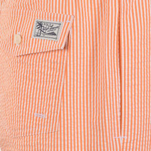 Image number 5 for Ralph Lauren Traveller Striped Swim Shorts Orange