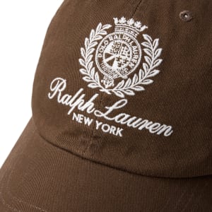 Image number 5 for Ralph Lauren Woven Baseball Cap Brown