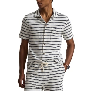 Image number 5 for Ralph Lauren Knit Striped Shirt Cream