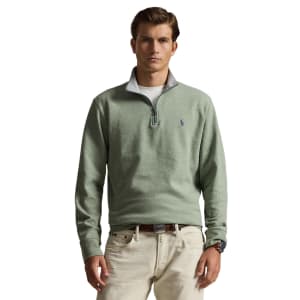 Image number 5 for Ralph Lauren Quarter Zip Sweatshirt Green