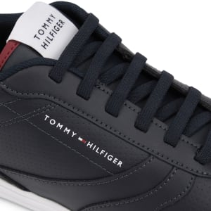 Image number 4 for Tommy Hilfiger Leather Trainers Navy