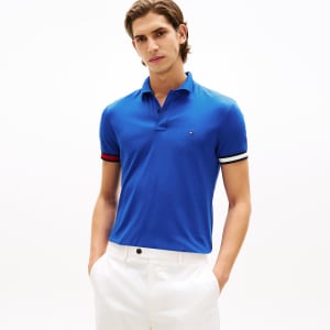 Image number 5 for Tommy Hilfiger Logo Polo T Shirt Blue