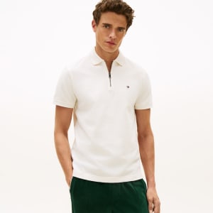 Image number 5 for Tommy Hilfiger Logo Polo T Shirt Cream
