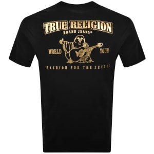 Image number 5 for True Religion Metallic Buddha T Shirt Black
