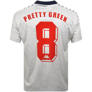 Image number 5 for Pretty Green X Kappa Football Polo T Shirt White