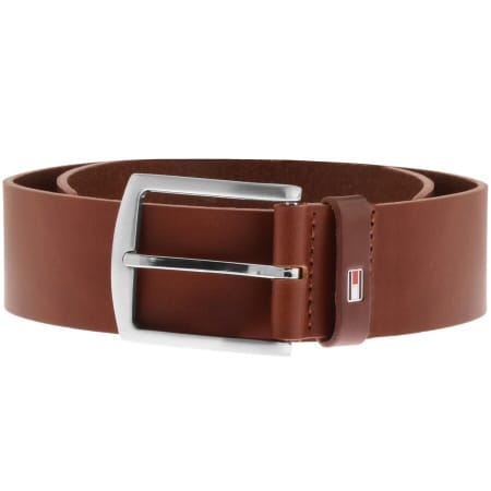 ?NWT Tommy Hilfiger brown momogram belt TOMMY HILFIGER Mens Brown Ribbon Logo Inlay Contrast  main image 4
