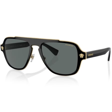 Versace Black and Cream Sunglasses Versace 0VE4436 Sunglasses Black | Mainline Menswear us main image 3