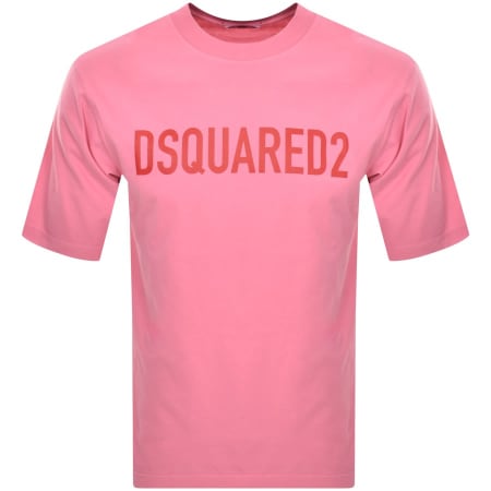 DSQUARED2 Loose Fit T Shirt Pink | Mainline Menswear x