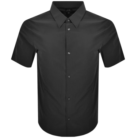 blue dress for baby girl Motive Short Sleeve Dress Shirt M / Black