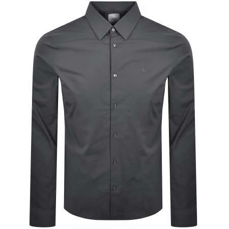 Calvin Klein Slim Fit Solid Shirt Grey | Mainline Menswear us
