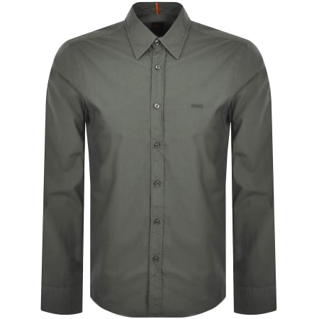 hugo boss slim fit dress shirt BOSS HUGO BOSS SLIM FIT LONG SLEEVE BUTTON-UP SHIRT SIZE 39 15 1/2