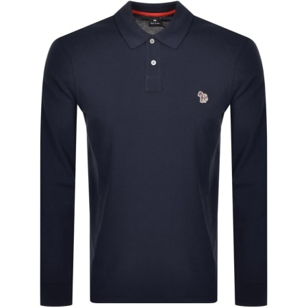 Product Image for Paul Smith Long Sleeved Polo T Shirt Navy